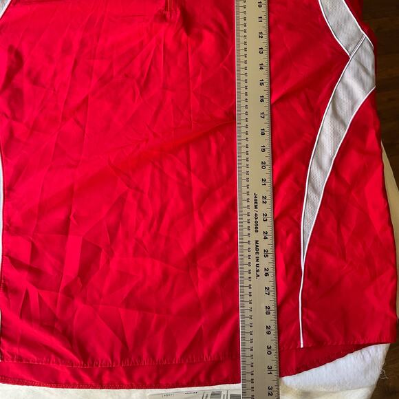 A4 Men’s Short Sleeve Half Zipper Shirt size L, Red - Picture 3 of 6